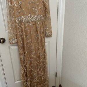Elegant Gold Sequin Gown